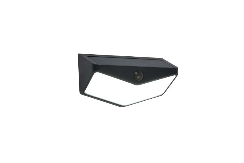 Applique murale d'extérieur Oris Solar - noir - dimmable - 3.7W - 5000K - IP44 - avec détecteur de mouvement
