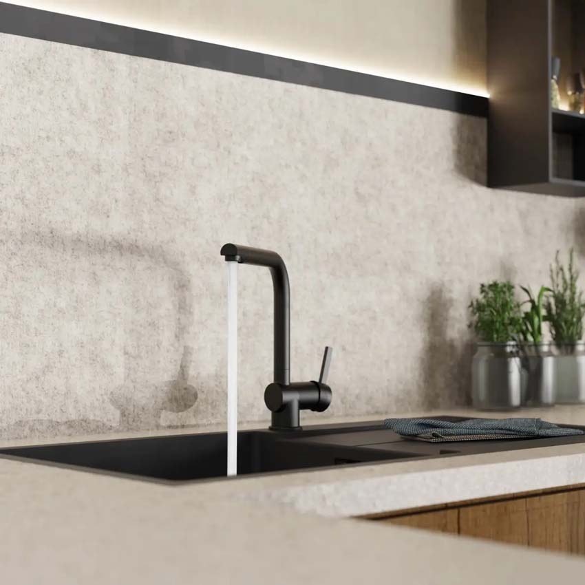 Robinet de cuisine Wasserwerk WK 4 noir mat