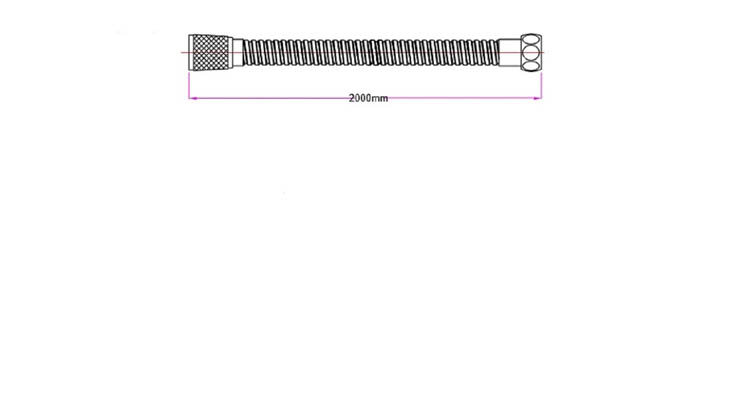 Flexible de douche 200cm inox Flexible de douche 200cm inox