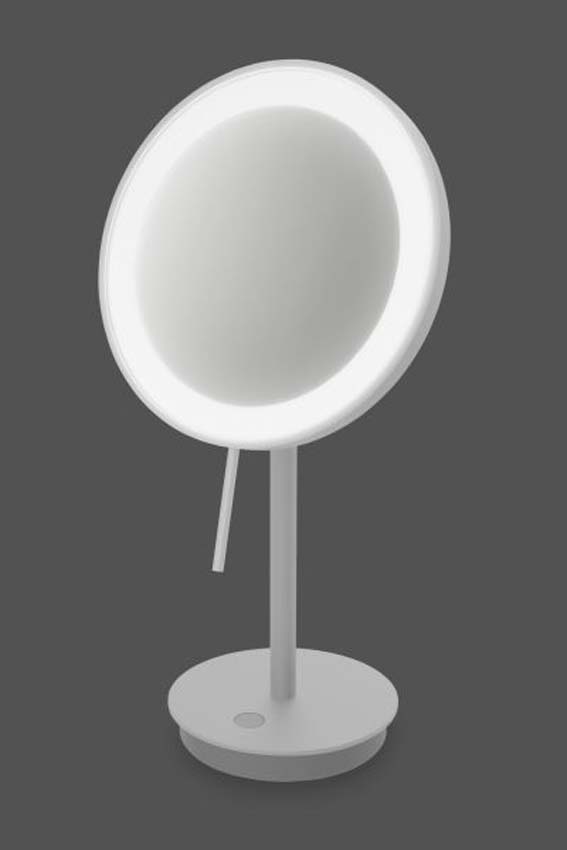 Make-up spiegel Zack Alona rond LED met vergroting wit 37x20cm