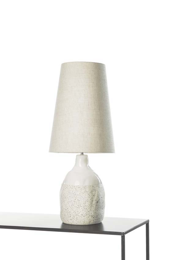 Tafellamp - Wit - Ø20cm - E27 - incl. lampenkap