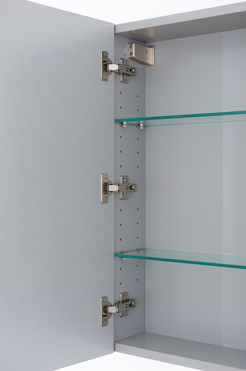 Armoire de toilette Tarik rectangulaire avec portes miroir double face chêne ambré 90x70cm