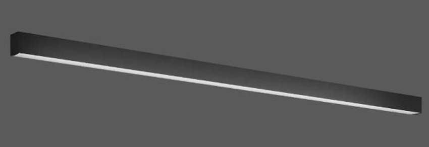 Plafonnier zwart met LED line 1,8m