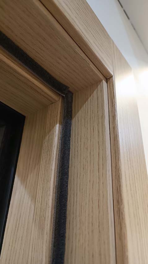 Porte intérieure complète Premium Oak 201,5x73cm aggloméré tubulaire vertical réversible + châssis 16,5cm