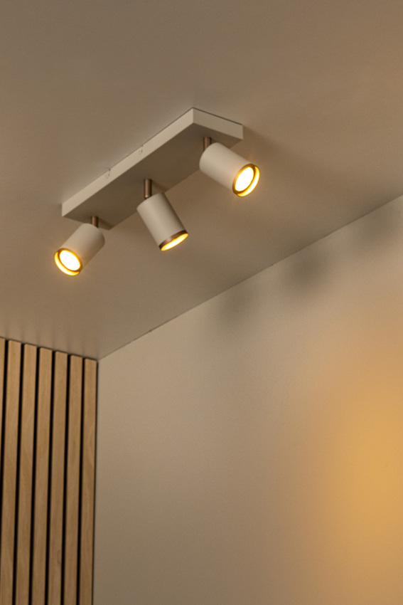 Lucide Essential Regina - Spot de plafond - 3xGU10 (MR16) - Taupe