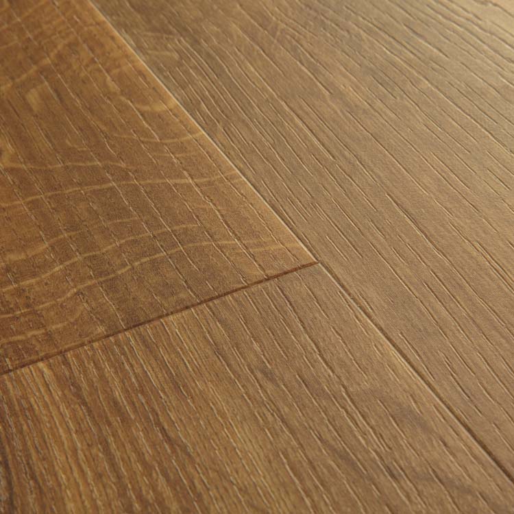 Sol vinyle Quick-Step Bloom planche 6mm chêne brun dautomne brun foncé 149,4x20,9cm avec sous-couche