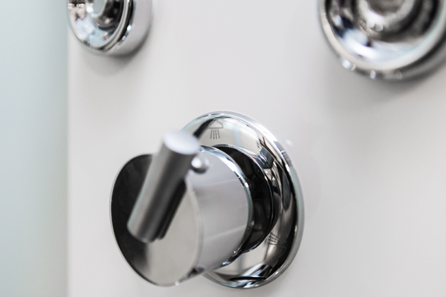 Douchecabine Asterix hoek wit schuifdeuren 90x90x213cm