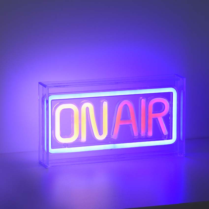 Tafellamp Neon On Air - multicolor - 23x4x12,7cm - LED - 1x4W - USB