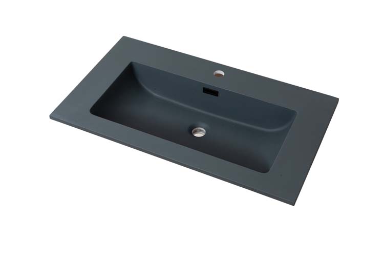 Lavabo Mick gris foncé 80x46x1,6cm