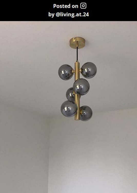 Lucide TYCHO - Hanglamp - Ø 25,5 cm - G9 - Mat Goud