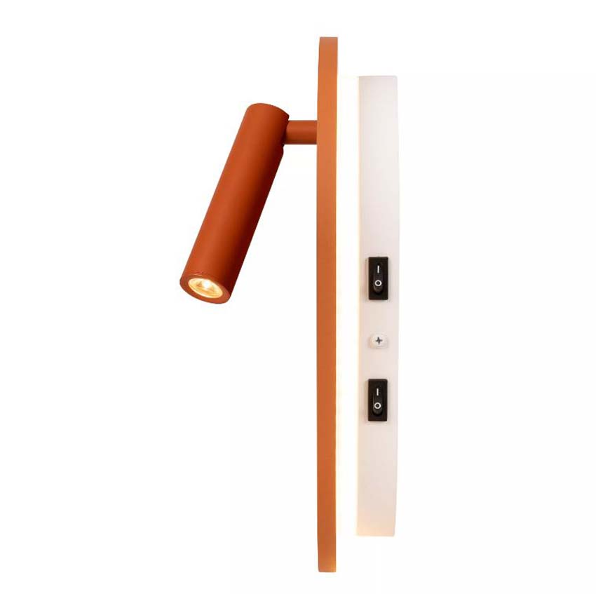 Lucide Essential Carmino - Applique murale - LED - 1x12W 2700K - Terracotta