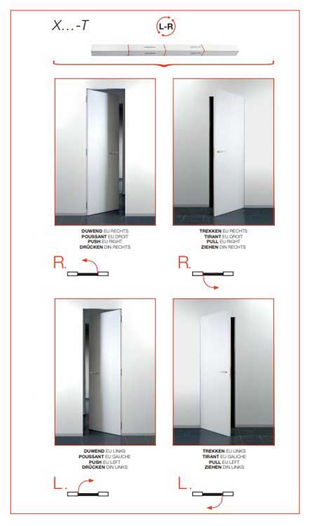 Bloc-porte Xinnix X40 Kit + panneau de porte 68x211.5cm