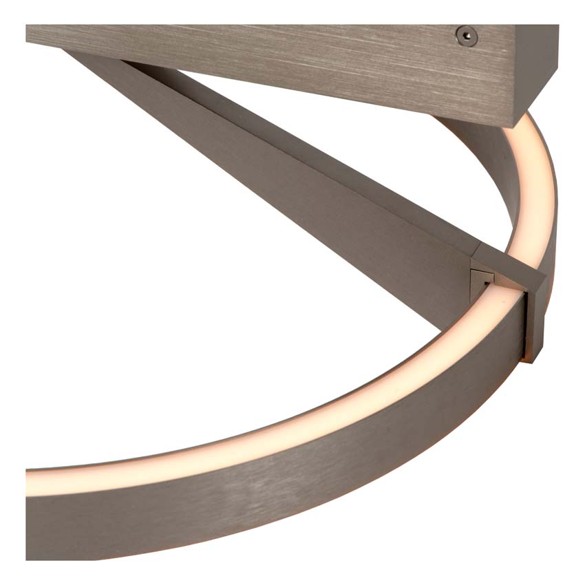 Lucide Premium Applause - Plafonnier - Ø40cm - LED dimmable - CCT - 1x26W 2200K/4000K - Fer gris