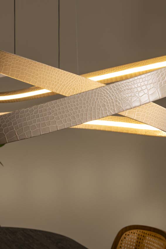 Lucide Premium Slalom - Suspension - LED dimmable - CCT - 1x80W 2200K/4000K - Beige