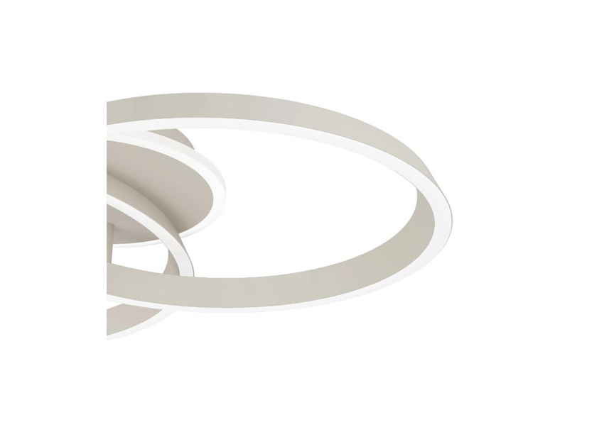 Plafonnier - sable/blanc - 67x48x10cm - dimmable - LED - 1x30W - 2700/4000/6500K - 3600lm
