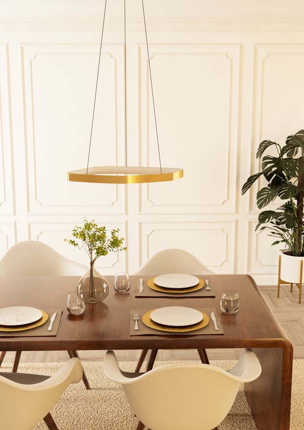 Hanglamp - Goud - Ø40cm - Dimbaar - LED - 1x25W - 3000K