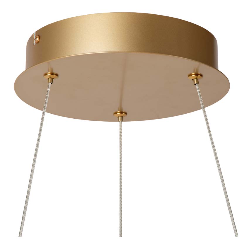 Lucide Premium Sardana - Plafonnier - LED dimmable - 1x54W 2700K - Or mat / Laiton