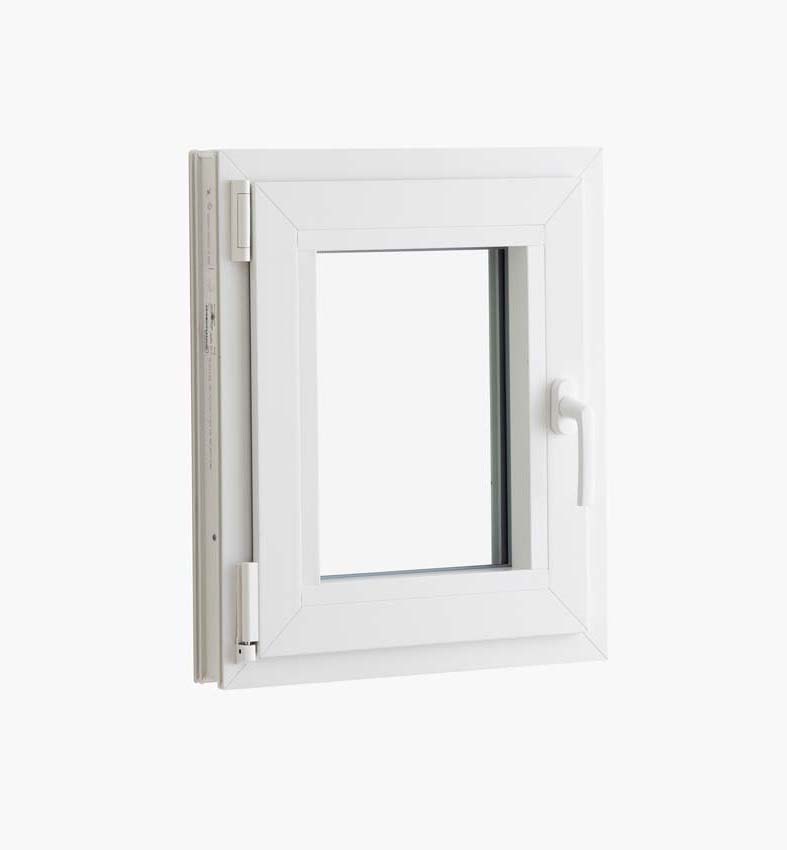 1-VL draaikiepraam pvc Deceuninck Elegant Inf. wit/wit B500xH600 mm L