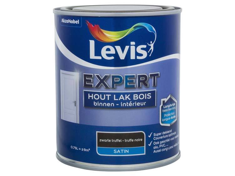 Levis Expert lak binnen zijdeglans 0,75l zwarte truffel