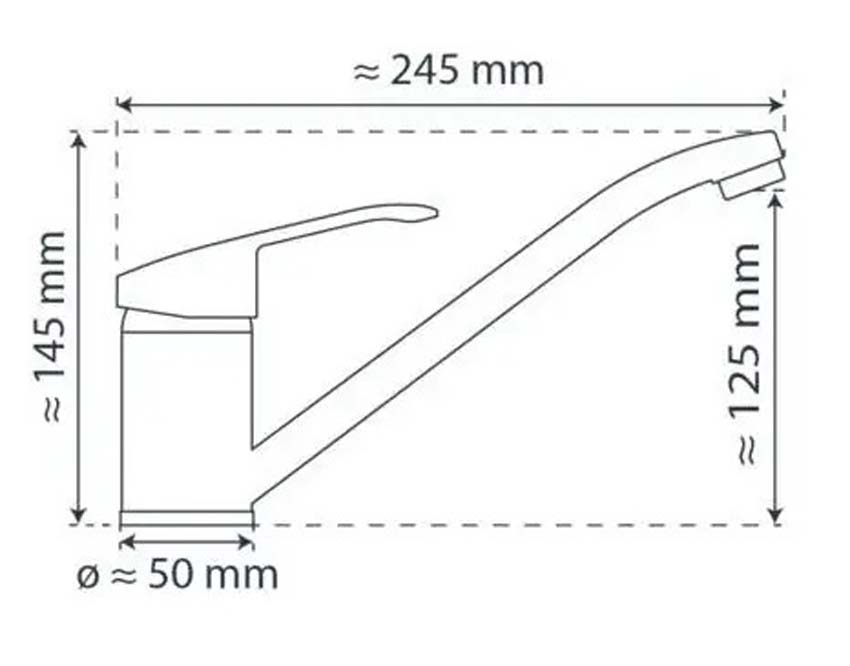 Robinet de cuisine Ferre chrome basse pression