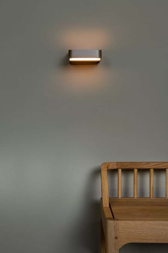 Lucide Premium Silvi - Applique murale rechargeable - Café - 13,5x13x5cm - Dimmable - LED - 1x3,7W - 2700K