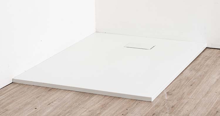 Receveur de douche Moby SMC blanc mat aspect ardoise 120x90cm