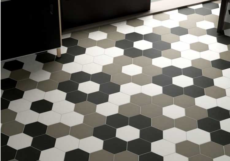 Vloer- en wandtegel Hexagon grijs 20x17,5cm