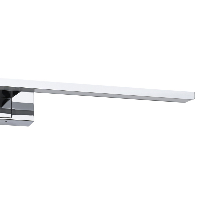 Lampe de miroir LED - chrome - 60x5x13cm - 1x10W - 3000/4000/6500K - IP44