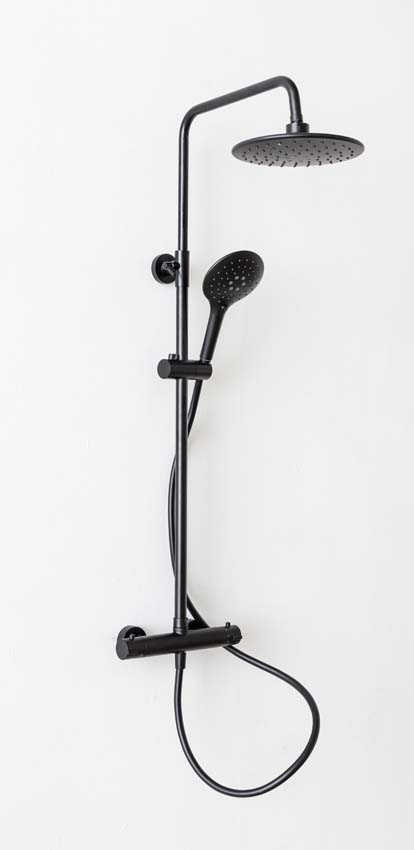 Doucheset Stallion thermostatisch zwart