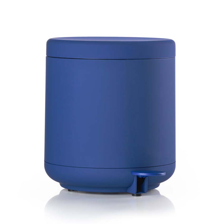 Poubelle de salle de bain Ume en céramique indigo