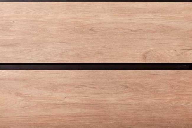 Badkamermeubel Molly houtlook hangend met enkele wastafel glanzend wit 90cm