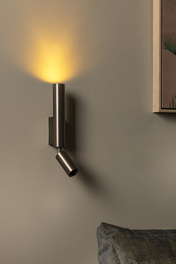 Lucide Essential Otimo - Wandspot/wandlamp - 2xGU10 (MR16) - Koffie