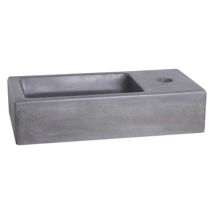 Lave-mains Raf béton gris foncé 9x38,5x18,5cm