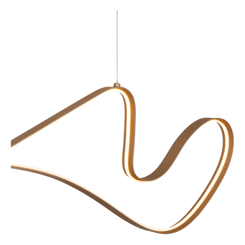 Lucide Premium Lambada - Suspension - LED Dimmable - 1x47W - 2700K - Couleur champagne