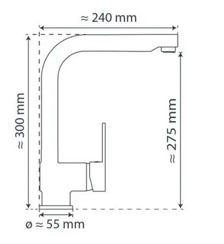 Robinet de cuisine Levi inox avec bec extractible
