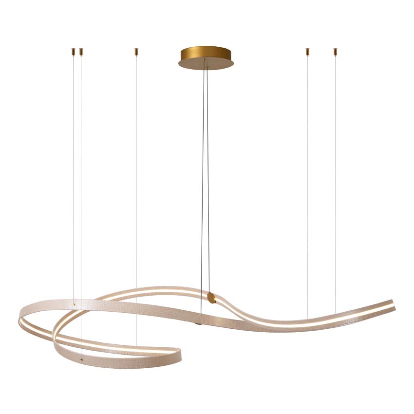 Lucide Premium Slalom - Suspension - LED dimmable - CCT - 1x80W 2200K/4000K - Beige