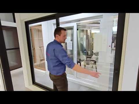 Fenêtre coulissant Belio Alu R7016 antra 2100x2100mm