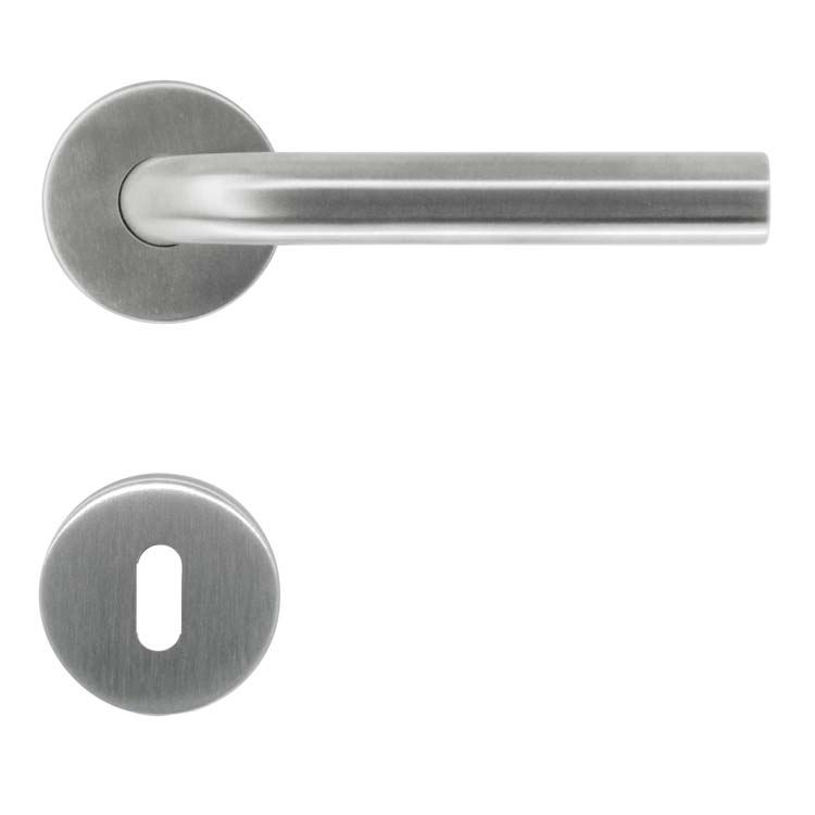 Poignée de porte perugia lucera 19mm inox rosace barbe