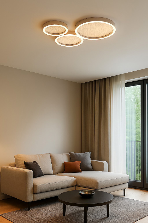 Plafondlamp - zand - 70x55cm - dimbaar - LED - 1x44W - 3000K