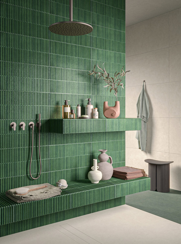 Wandtegel Homesticks glanzend groen 30x60cm