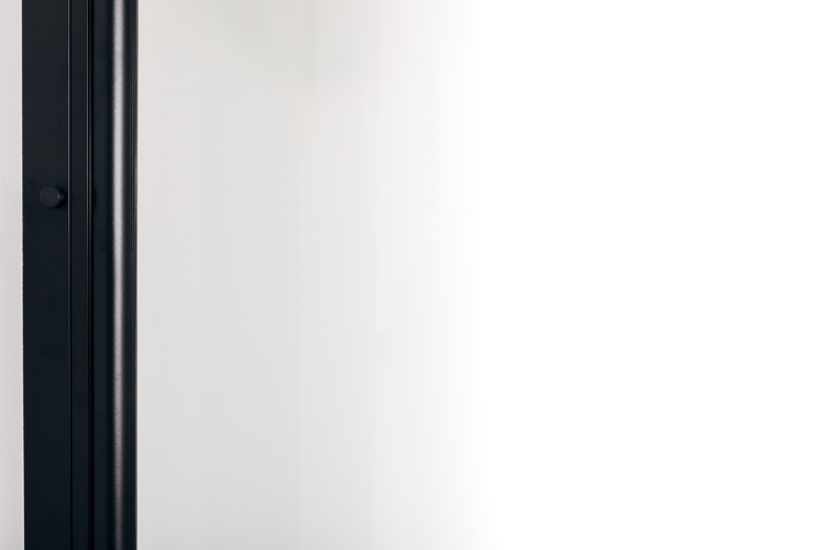 Paroi de baignoire Uberto noire gauche 80x140cm