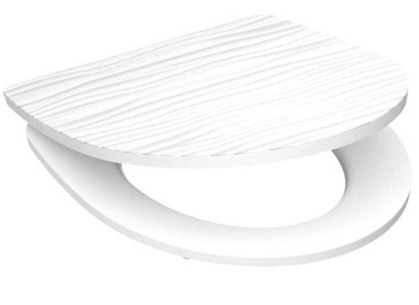 Siège de WC softclose plissé blanc
