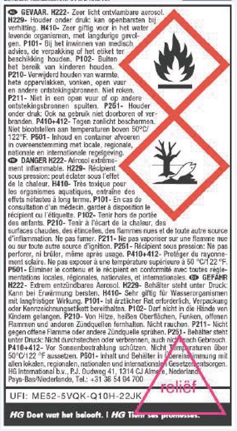 HG contre les mouches, les moustiques et les mites
