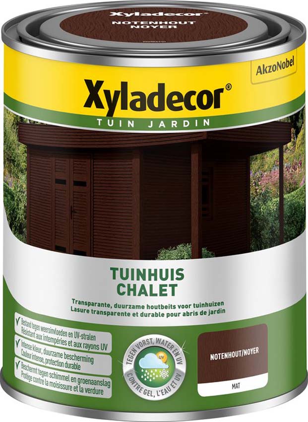 Lasure pour abri de jardin Xyladecor noyer 750ML