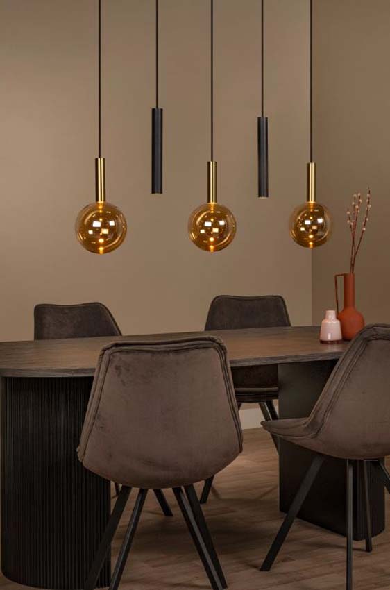 Lucide Vibes Josiane - Suspension - 3xG9 - Ambre