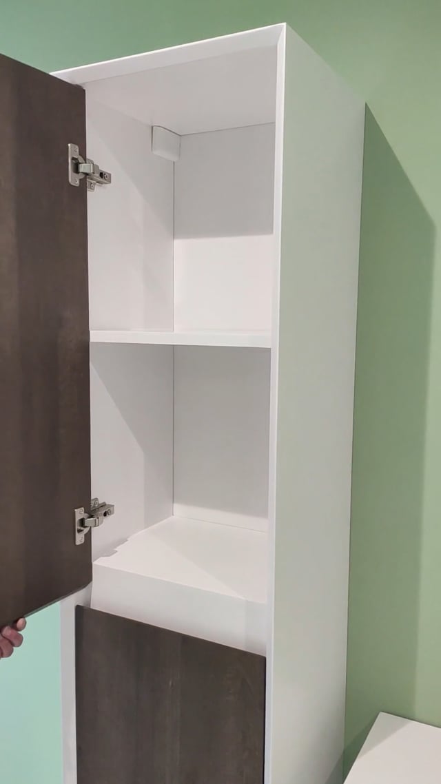 Armoire colonne Ace blanc mat/chêne 400 x 350 x 1700 mm Armoire colonne Ace blanc mat/chêne 400 x 350 x 1700 mm