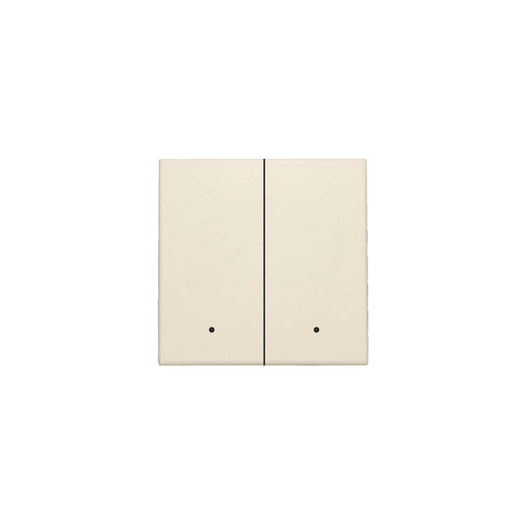 Niko Home Control set de finition avec lentille pour interrupteur double ou bouton-poussoir cream