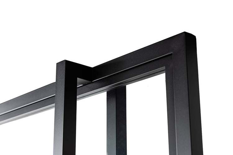 Enkele stalen binnendeur Tirza zwart 4R pivoterend op maat