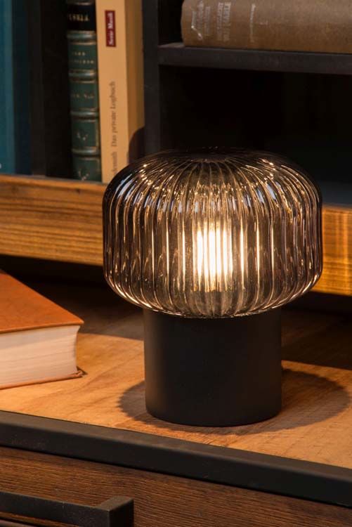 Lucide JANY - Lampe de table - Ø 16 cm - 1xE14 - Noir