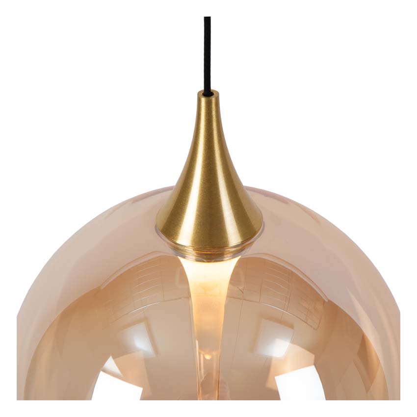 Lucide Premium Gisela - Hanglamp - Ø 36 cm - LED Dimb. - 3x4,3W 2700K - Amber Lucide Premium Gisela - Hanglamp - Ø 36 cm - LED Dimb. - 3x4,3W 2700K - Amber